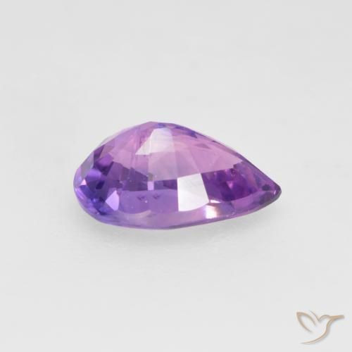 Zaffiro Viola elettrico naturale da 0.67 ct, Forma a pera, VS