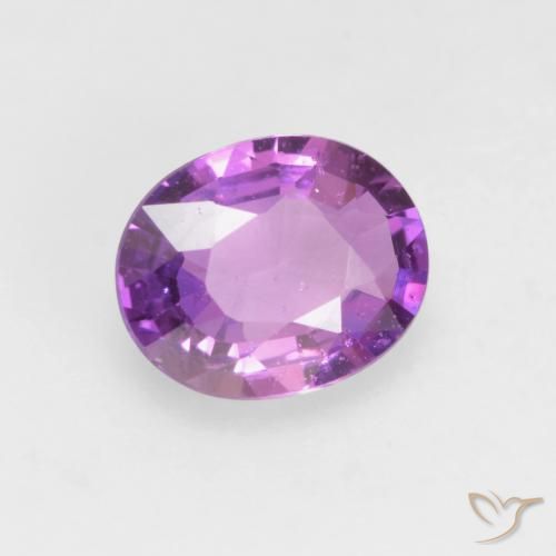 Zaffiro Viola medio naturale da 0.57 ct, Ovale, VS