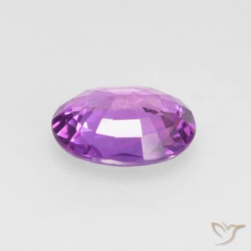 Zaffiro Viola medio naturale da 0.57 ct, Ovale, VS