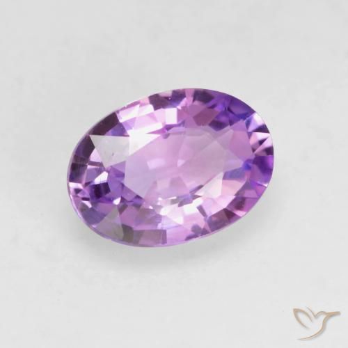 Zaffiro Viola chiaro naturale da 0.64 ct, Ovale, VVS-VS