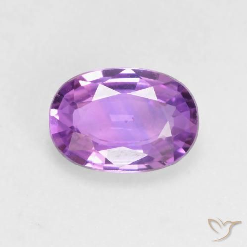 0.64ct Naturale Viola violetto Zaffiro, Ovale, VVS-VS