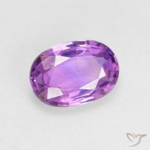 Zaffiro Viola violetto naturale da 0.64 ct, Ovale, VVS-VS