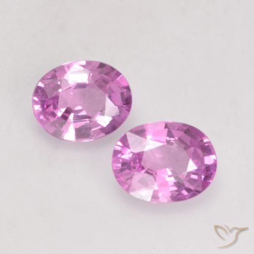 0.75ctw Naturale Viola-Rosa Zaffiro, Ovale, VS