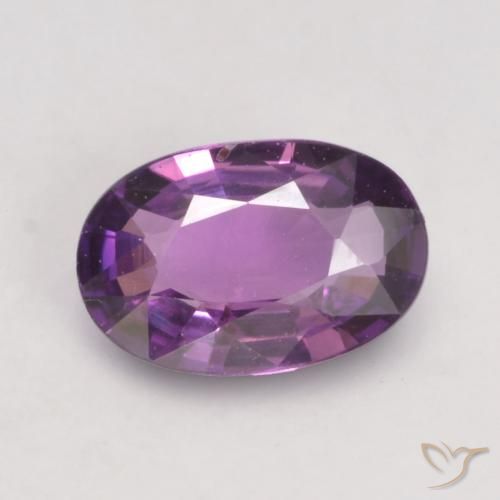 0.57ct Naturale Viola medio Zaffiro, Ovale, VVS-VS