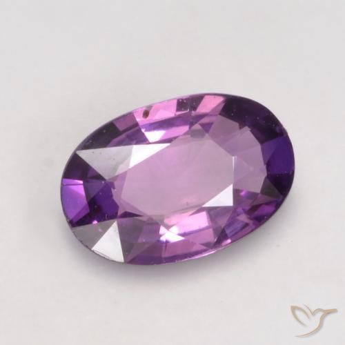 Zaffiro Viola medio naturale da 0.57 ct, Ovale, VVS-VS