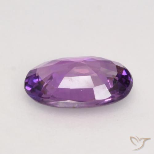 Zaffiro Viola medio naturale da 0.57 ct, Ovale, VVS-VS