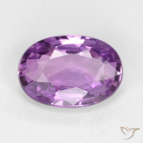Zaffiro Viola medio naturale da 0.62 ct, Ovale, VVS-VS