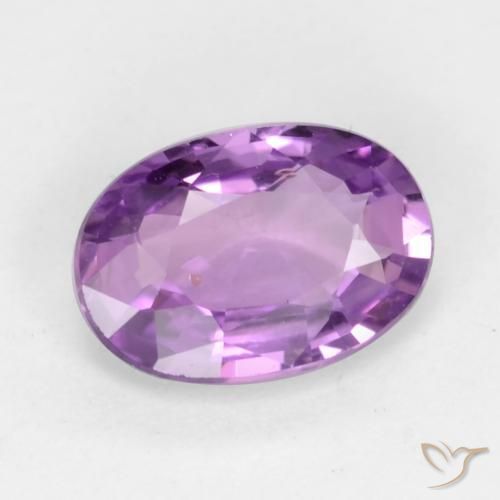 Zaffiro Viola medio naturale da 0.62 ct, Ovale, VVS-VS
