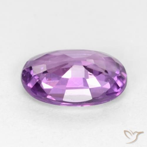 Zaffiro Viola medio naturale da 0.62 ct, Ovale, VVS-VS