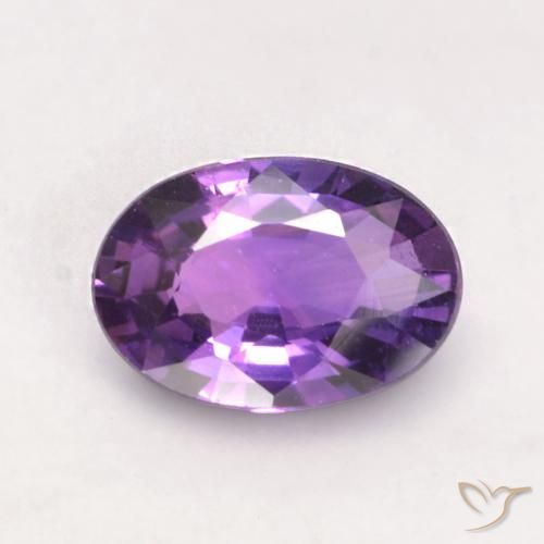 0.53ct Naturale Viola medio Zaffiro, Ovale, VVS-VS