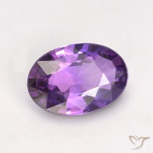 Zaffiro Viola medio naturale da 0.53 ct, Ovale, VVS-VS