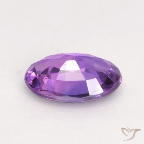 Zaffiro Viola medio naturale da 0.53 ct, Ovale, VVS-VS