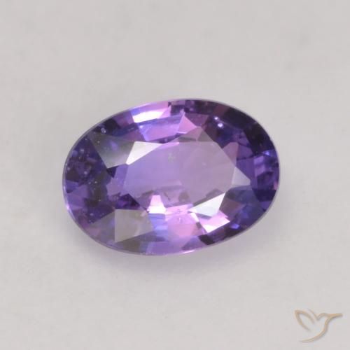 Zaffiro Viola scuro naturale da 0.50 ct, Ovale, VS