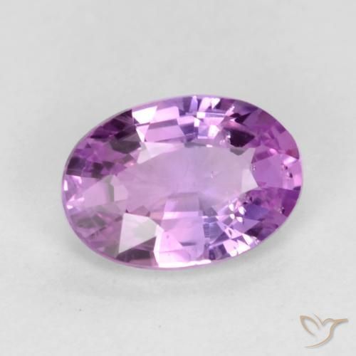 Zaffiro Viola rosato medio naturale da 0.55 ct, Ovale, VS