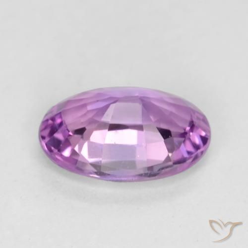 Zaffiro Viola rosato medio naturale da 0.55 ct, Ovale, VS