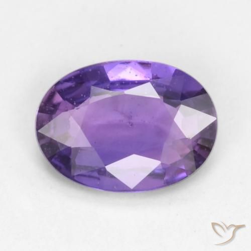 0.51ct Naturale Viola-Rosa Zaffiro, Ovale, VS