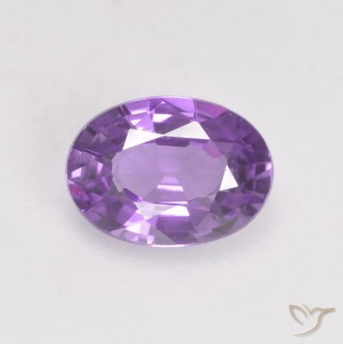 0.56ct Naturale Viola medio Zaffiro, Ovale, VS