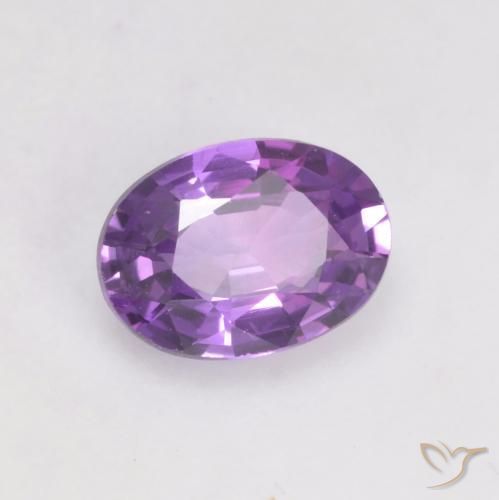 Zaffiro Viola medio naturale da 0.56 ct, Ovale, VS