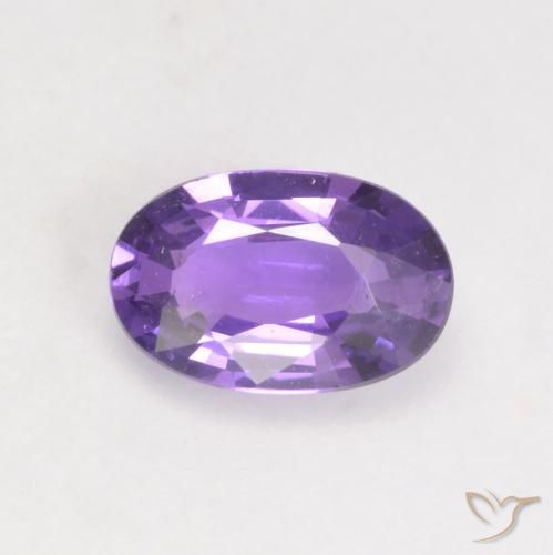 0.49ct Naturale Viola d'uva brillante Zaffiro, Ovale, VS