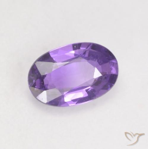 Zaffiro Viola d'uva brillante naturale da 0.49 ct, Ovale, VS