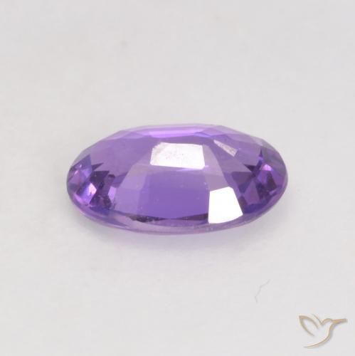 Zaffiro Viola d'uva brillante naturale da 0.49 ct, Ovale, VS