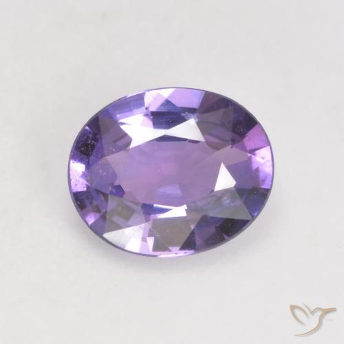 0.66ct Naturale Viola scuro Zaffiro, Ovale, VS