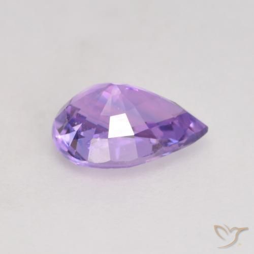 Zaffiro Viola medio naturale da 0.64 ct, Forma a pera, VS