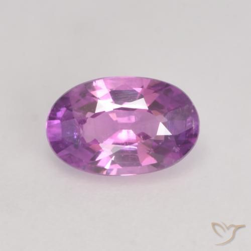 0.55ct Naturale Viola rosato intenso Zaffiro, Ovale, VS