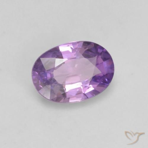 Zaffiro Viola rosa medio naturale da 0.54 ct, Ovale, VS