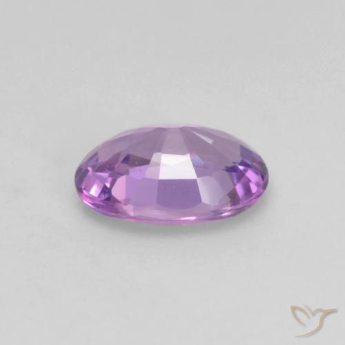 Zaffiro Viola rosa medio naturale da 0.54 ct, Ovale, VS