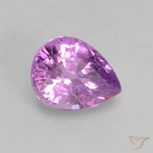 Zaffiro Viola Rosato Viola naturale da 0.55 ct, Forma a pera, VS
