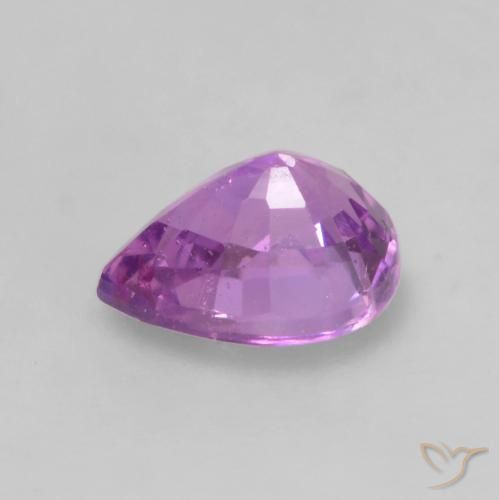 Zaffiro Viola Rosato Viola naturale da 0.55 ct, Forma a pera, VS