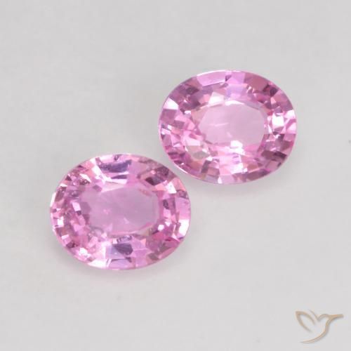Gemme di Zaffiro Viola-Rosa naturale da 0.76 ct, Ovale, VVS-VS