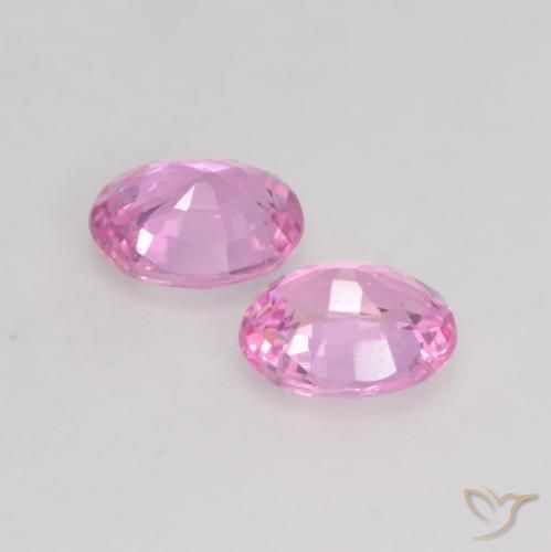 Gemme di Zaffiro Viola-Rosa naturale da 0.76 ct, Ovale, VVS-VS