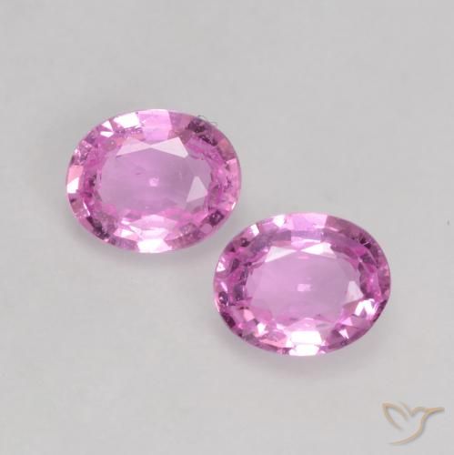 0.66ctw Naturale Viola-Rosa Zaffiro, Ovale, VVS-VS