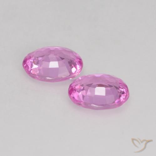 Gemme di Zaffiro Viola-Rosa naturale da 0.66 ct, Ovale, VVS-VS