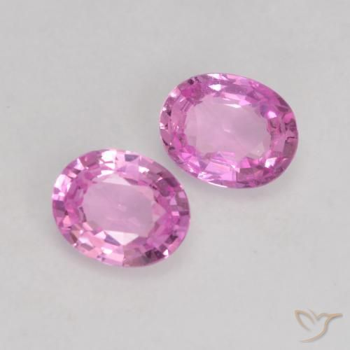 Gemme di Zaffiro Viola intenso naturale da 0.68 ct, Ovale, VVS-VS