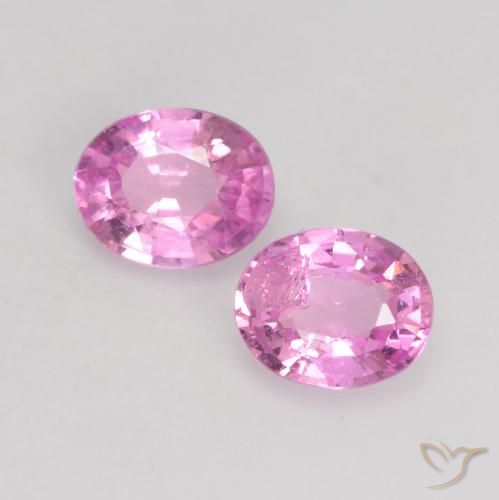 0.68ctw Naturale Viola-Rosa Zaffiro, Ovale, VS
