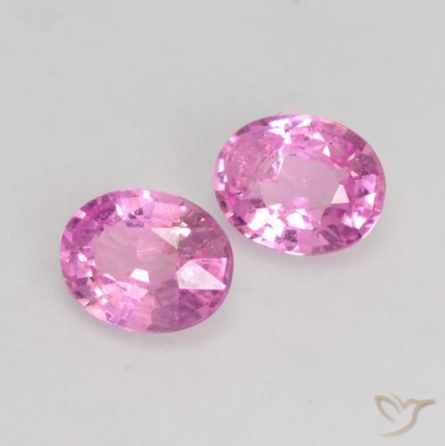 Gemme di Zaffiro Viola-Rosa naturale da 0.68 ct, Ovale, VS