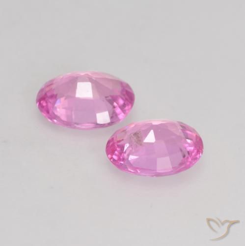 Gemme di Zaffiro Viola-Rosa naturale da 0.68 ct, Ovale, VS