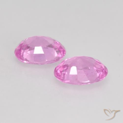 Gemme di Zaffiro Viola-Rosa naturale da 0.90 ct, Ovale, VS