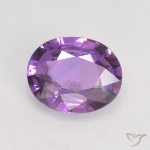 0.54ct Naturale Vivido Rosa Viola Zaffiro, Ovale, VVS-VS