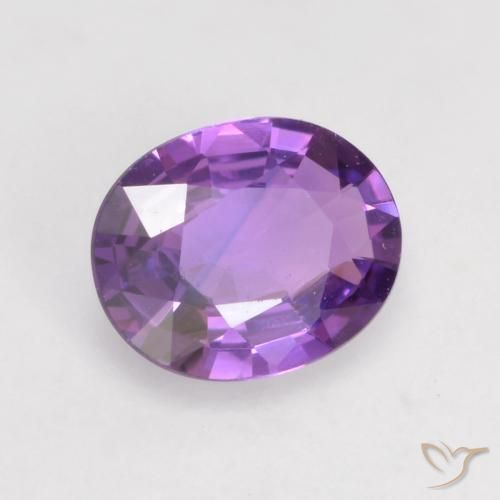 Zaffiro Vivido Rosa Viola naturale da 0.54 ct, Ovale, VVS-VS