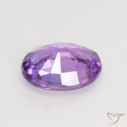 Zaffiro Vivido Rosa Viola naturale da 0.54 ct, Ovale, VVS-VS