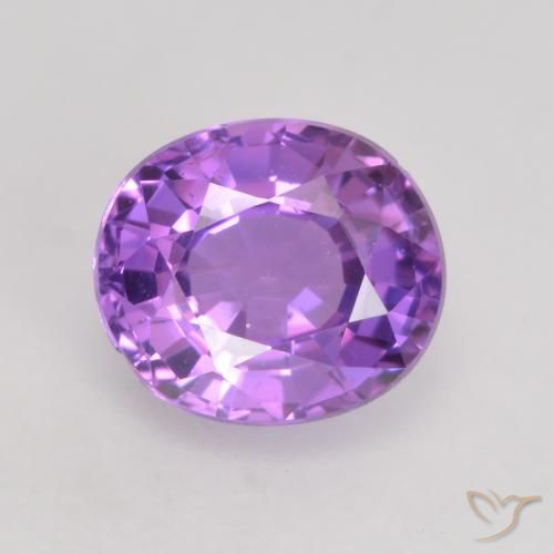 0.80ct Naturale Viola Rosa Intenso Zaffiro, Ovale, VVS-VS