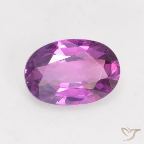 Zaffiro Viola elettrico naturale da 0.54 ct, Ovale, VVS-VS