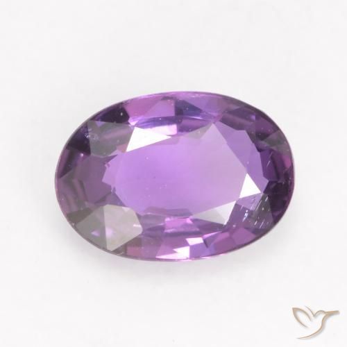 Zaffiro Viola medio naturale da 0.52 ct, Ovale, VVS-VS