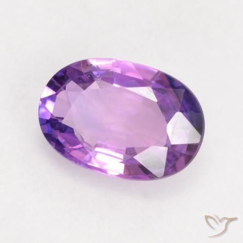 Zaffiro Viola medio naturale da 0.63 ct, Ovale, VVS-VS