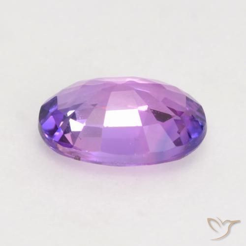 Zaffiro Viola medio naturale da 0.63 ct, Ovale, VVS-VS