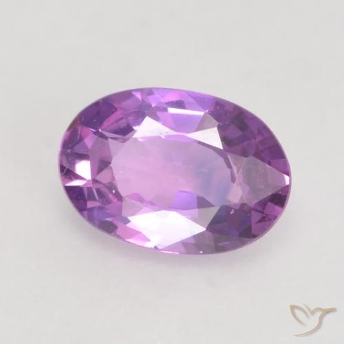 0.58ct Naturale Viola Rosa Intenso Zaffiro, Ovale, VVS-VS